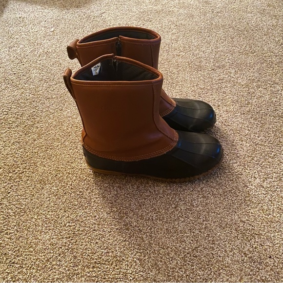 Cabela's Shoes Cabelas Mens Sz 3 Side Zip Duck Boots Leather Poshmark